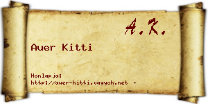 Auer Kitti névjegykártya