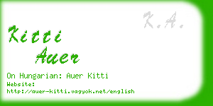 kitti auer business card